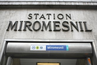 France, ile de france, paris, 8e arrondissement, station de metro miromesnil, ratp, transports urbains, 
Date : 2011-2012