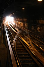 France, ile de france, paris 13e arrondissement, place d'italie, voies du metro ligne 6, ratp, 
Date : 2011-2012