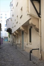 France, ile de france, paris 3e arrondissement, le marais, impasse des arbaletriers, centre culturel suisse, rue des francs bourgeois, 
Date : 2011-2012
