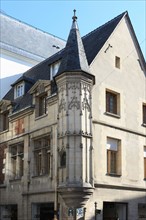 France, ile de france, paris 3e arrondissement, le marais, rue des francs bourgeois, tour d'angle de l'ancien hotel herouet, 
Date : 2011-2012