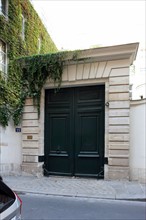 France, ile de france, paris 3e arrondissement, le marais, rue chapon, no22, hotel dorat, portail, 
Date : 2011-2012