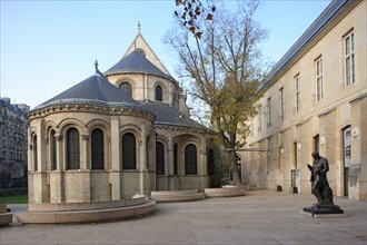 France, ile de france, paris 3e arrondissement, le marais, 270 rue saint martin des champs, conservatoire national des arts et metiers, cnam, ancien prieure, chevet eglise nd des champs musee des arts...