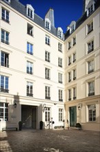 France, ile de france, paris 3e arrondissement, le marais, rue charlot, hotel et passage de retz no9, hotel particulier, 
Date : 2011-2012