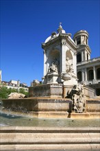 France, ile de france, paris 6e arrondissement, place saint sulpice, eglise saint sulpice, fontaine dite des point cardinaux;
Date : 2011-2012