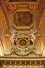 France, ile de france, paris 6e arrondissement, rue de vaugirard, palais du luxembourg, senat, hemicycle, detail, portrait louis 14.
Date : 2011-2012