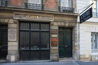 france, region ile de france, paris 6e arrondissement, montparnasse, rue de la grande chaumiere, academie de la grande chaumiere, n14.
Date : 2011-2012