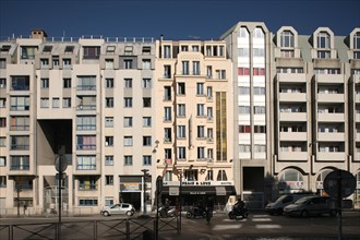 France, ile de france, paris 10e arrondissement, 245 rue lafayette, hauts inattendus, elevation, immeuble, jaures

Date : 2011-2012