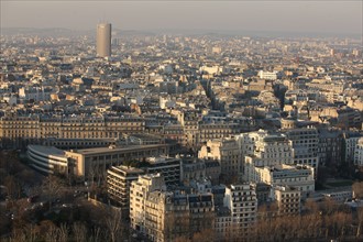 France, ile de france, paris 7e arrondissement, tour eiffel, vue depuis le 2e etage, vers le nord, concorde la fayette, tour, hotel,