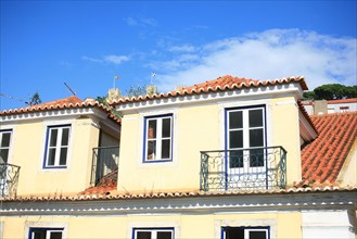 portugal, lisbonne, lisboa, signes de ville, lorgo do carmo,  paves, fleurs tombees des arbres, bairro alto, place, sol, voirie
Date : septembre 2011