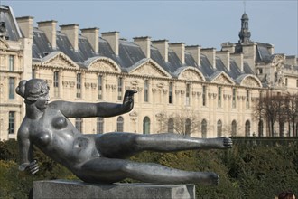 France, ile de france, paris 1er arrondissement, jardin des tuileries, sculptures d'aristide maillol, air,