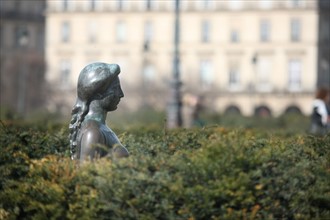 France, ile de france, paris 1er arrondissement, jardin des tuileries, statue d'aristide maillol, sculpture, art, parc,