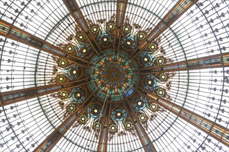 Great dome of Galeries Lafayette in Paris