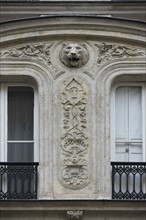 France, ile de france, paris 9e arrondissement, rue notre dame de lorette, immeuble, no49, restauration, decor, sculpture,