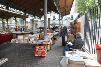 France, ile de france, paris, 15e arrondissement, 104 rue brancion, marche au livre ancien, parc georges brassens,