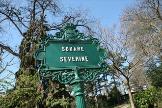 France, ile de france, paris 20e arrondissement, square severine, porte de bagnolet, jardin public,