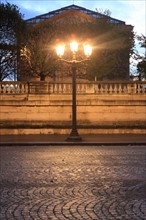 france, region ile de france, paris 8e arrondissement, place de la concorde, paves, fontaines, nuit, eclairage, musee de l'orangerie,