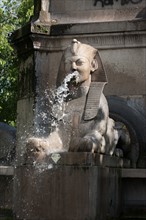 France, Region Ile de France, Paris 1er arrondissement, place du Chatelet, fontaine, sculpture, Egypte,