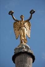 France, Region Ile de France, Paris 1er arrondissement, place du Chatelet, fontaine, sculpture, Egypte,