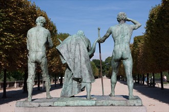 France, Region Ile de France, Paris 1er arrondissement, jardin des Tuileries, sculpture de Paul Landowski, Les Fils de Cain (1906)