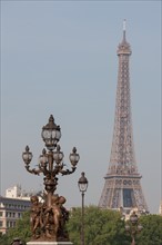 France, Region Ile de France, Paris 7e arrondissement, Tour Eiffel, Pont Alexandre III,