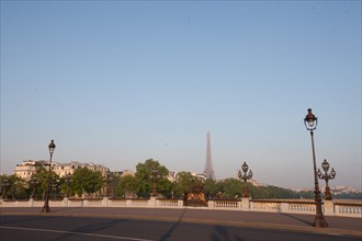 France, Region Ile de France, Paris, 7e arrondissement, Pont Alexandre III, Tour Eiffel