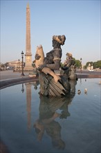 France, Region Ile de France, Paris 8e arrondissement, place de la Concorde, fontaine,