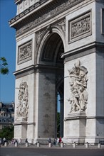 France, Region Ile de France, Paris 8e arrondissement, place charles de gaule place de l'Etoile, Arc de Triomphe, touristes,