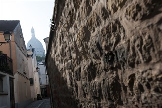 France, Region Ile de France, Paris, 18e arrondissement, Montmartre, basilique du Sacre Coeur, rue Saint-Rustique,