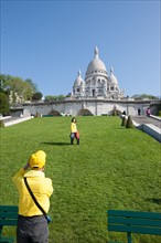 France, Region Ile de France, Paris, 18e arrondissement, Montmartre, basilique du Sacre Coeur,