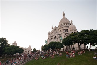 France, Region Ile de France, Paris 18e arrondissement, Montmartre, basilique du Sacre Coeur,