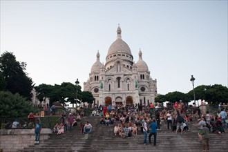 France, Region Ile de France, Paris 18e arrondissement, Montmartre, basilique du Sacre Coeur,