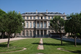 France, Region Ile de France, Paris 3e arrondissement, Marais, 60 rue des Archives, Hotel de Rohan, archives, facade sur jardin