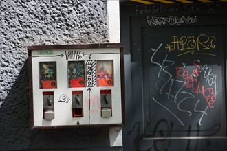 Allemagne (Germany), Berlin, Prenzlauer Berg, detail mur,