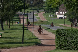 France, Ile de France, Val-de-Marne, Boissy-Saint-Leger, centre d'entrainement de Grosbois, chateau, trot, courses hippiques,