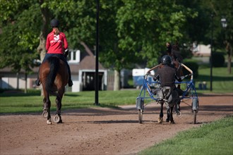 France, Ile de France, Val-de-Marne, Boissy-Saint-Leger, centre d'entrainement de Grosbois, chateau, trot, courses hippiques,