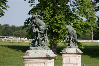 France, Ile de France, Val-de-Marne, Boissy-Saint-Leger, centre d'entrainement de Grosbois, chateau, trot, courses hippiques,