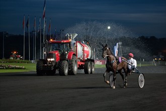 France, Ile de France, Val-de-Marne, Boissy-Saint-Leger, centre d'entrainement de Grosbois, chateau, trot, courses hippiques,