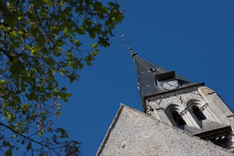 France, Ile de France, Essonne, Milly-la-Foret, clocher de l'eglise,
Mention obligatoire : CRT PIdF