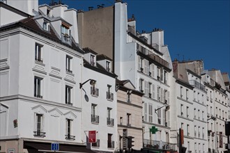 France, Ile de France, Paris 11e arrondissement, rue du faubourg Saint-Antoine, facades,