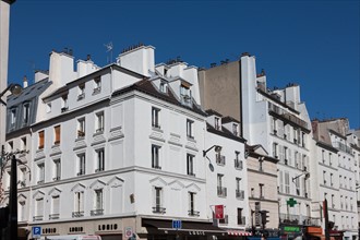 France, Ile de France, Paris 11e arrondissement, rue du faubourg Saint-Antoine, facades,