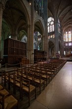 France, Ile de France, Seine Saint Denis, basilique de Saint-Denis, necropole des rois de France, nef,