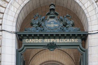 France, Ile de France, Paris 4e arrondissement, boulevard Henri IV, caserne des Celestins, Garde Republicaine,