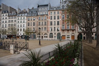 France, Région Ile de France, Paris 1er arrondissement, Ile de la Cité, Place Dauphine, façades,