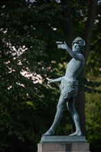 France, Région Ile de France, Paris 6e arrondissement, Jardin du Luxembourg, statue de l'acteur