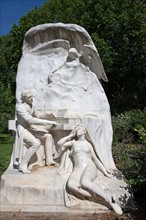 France, Région Ile de France, Paris 8e arrondissement, Parc Monceau, statue hommage à Frederic