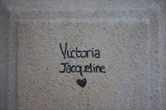 France, Région Ile de France, Paris 8e arrondissement, Parc Monceau, graffiti, Victoria et