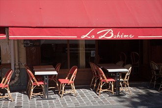 France, Région Ile de France, Paris 18e arrondissement, Montmartre, Place du Tertre, terrasses