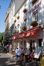 France, Région Ile de France, Paris 18e arrondissement, Montmartre, Place du Tertre, terrasses,