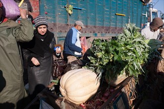 Afrique du nord, Maroc, Marrakech, souk, marché de gros, alimentaire,