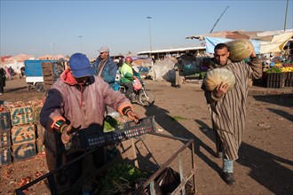 Afrique du nord, Maroc, Marrakech, souk, marché de gros, alimentaire,